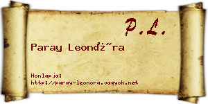 Paray Leonóra névjegykártya